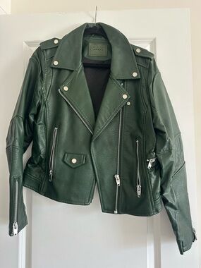 Blank NYC Forest Green Leather Moto Jacket